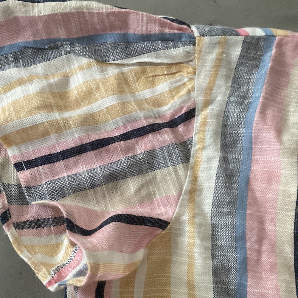 NWT Majorelle Colorful Striped Wrap Crop Top💗💛💙 - Picture 8 of 13